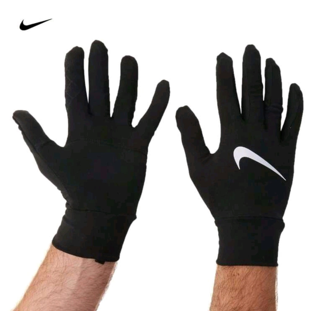 Nike Sports Gloves Unisex Outdoor Cycling Football Running Anti-Slip Warm Windproof Quick-Drying Black